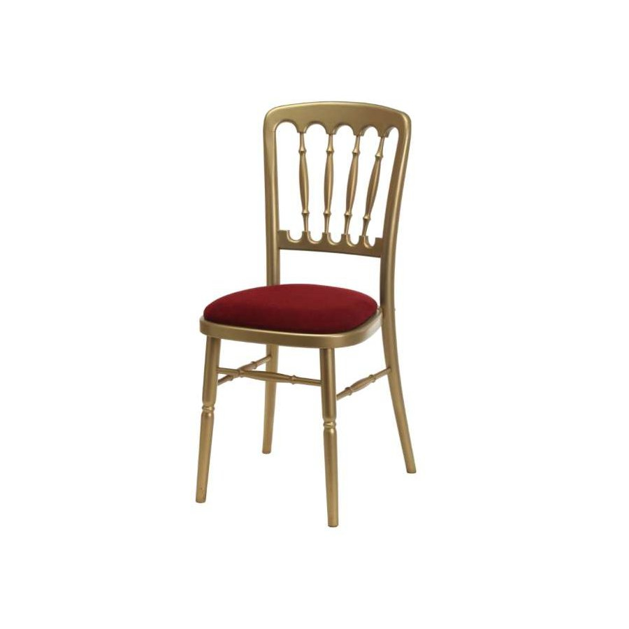 Деревянный стул "Наполеон" Красная подушка