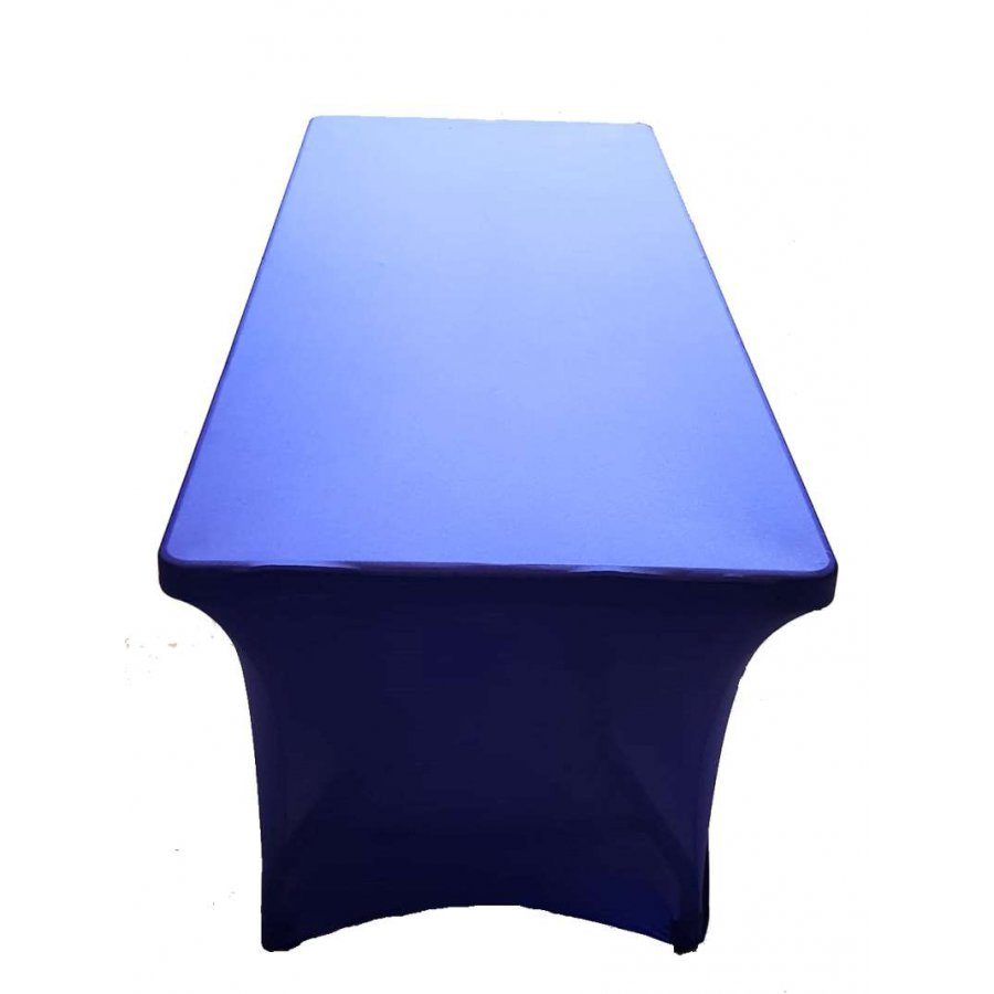 Стрейч чехол. Стрейч чехол на стол. Стрейч чехол на прямоугольный стол. Синий стол. Синий столик.