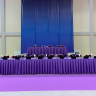 Юбка для фуршетного стола 5.6м - фиолетовая